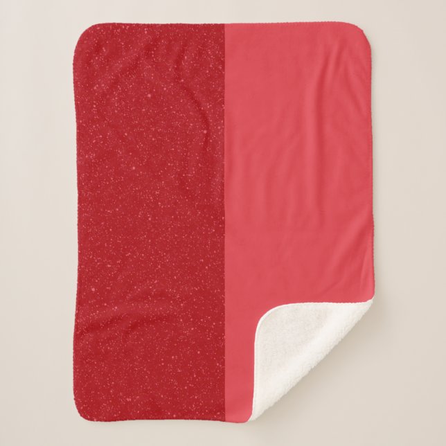Manta Sherpa Custom Tomato Red Split Sherpa Blanket (Anverso)