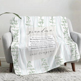 Manta Sherpa Custom Vintage Gift to Grandma Nana from Grandkids