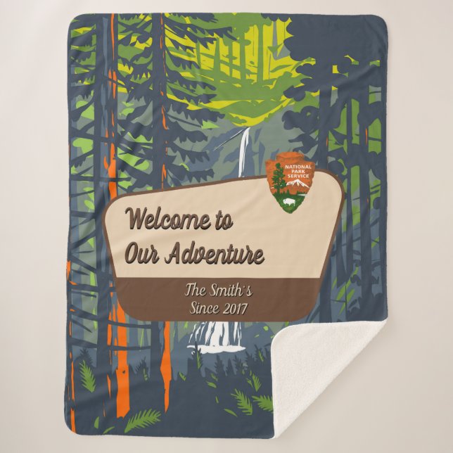 Manta Sherpa Customize Marymere Falls Family Camping Adventure (Anverso)