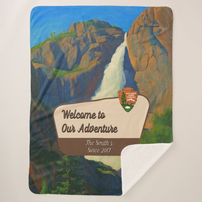 Manta Sherpa Customize Yosemite Falls Park Family Adventure (Anverso)