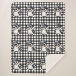 Manta Sherpa Cute Cat Sherpa Blanket