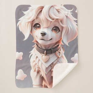Manta Sherpa Cute Chibi Golden Retriever Puppy