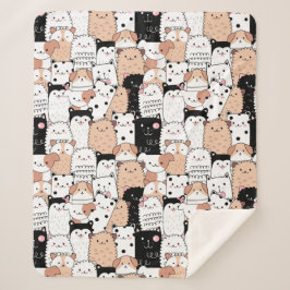 Manta Sherpa Cute Dogs Sherpa Blanket