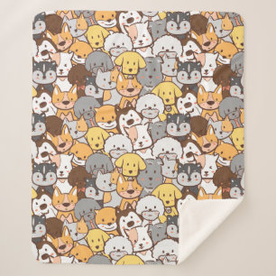 Manta Sherpa Cute Dogs Sherpa Blanket