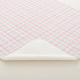 Manta Sherpa Cute Easter Pastel Plaid Sherpa Blanket