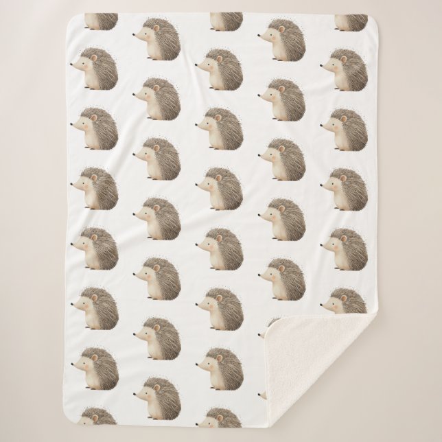 Manta Sherpa Cute Hedgehogs (Anverso)