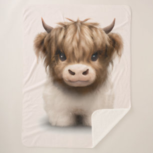 Manta Sherpa Cute Highlands Escocia Cow