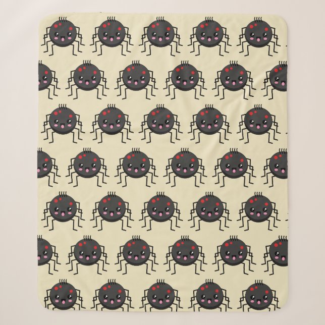 Manta Sherpa Cute Kawaii Spider (Anverso)