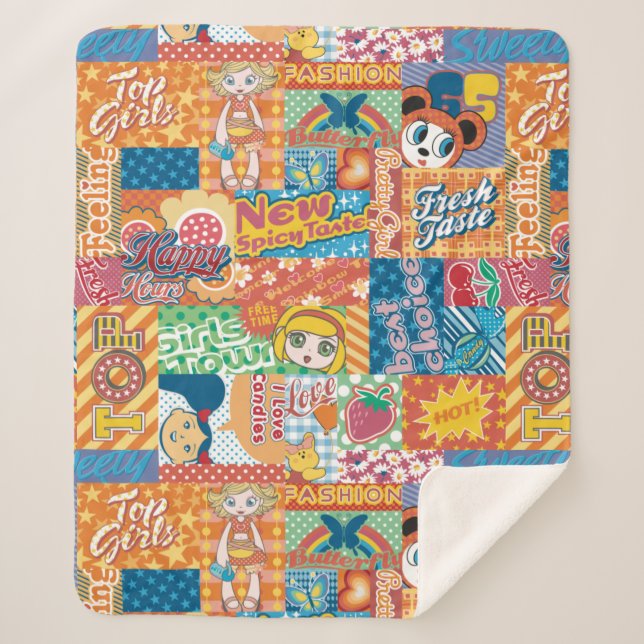 Manta Sherpa Cute Kids Quilt (Anverso)