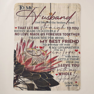 Manta Sherpa Cute Letter To Husband | Cool Design Gift |
