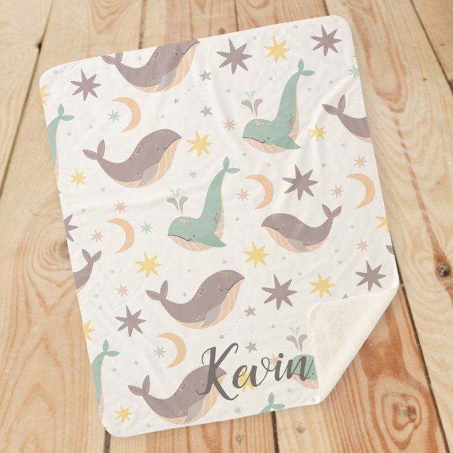 Manta Sherpa Cute Ocean Animals Personalized Blanket (Subido por el creador)