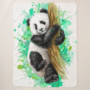 Manta Sherpa Cute Panda Bear