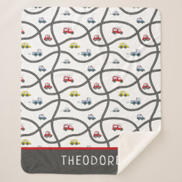 Manta Sherpa Cute Personalizado Pequeño Niño Nombre Niño Coche