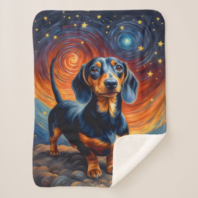 Manta Sherpa Dachshund Doxie Weiner Dog Artsy (Anverso)