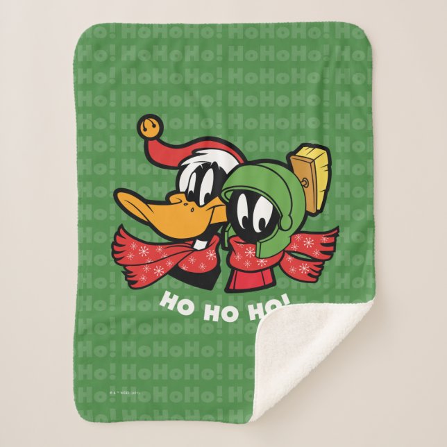 Manta Sherpa DAFFY DUCK™ & MARVIN MARTIAN™ "Ho Ho Ho!" (Anverso)