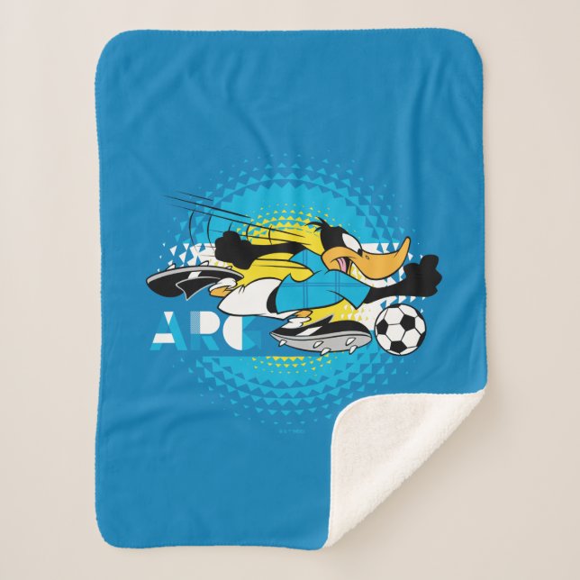 Manta Sherpa DAFFY DUCK™ Team Argentina Soccer Graphic (Anverso)