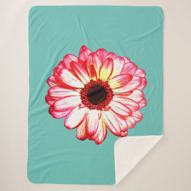 Manta Sherpa Dahlia Flower + (Anverso)