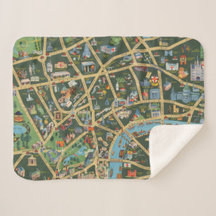 Manta Sherpa Daily Telegraph representa el mapa de Londres
