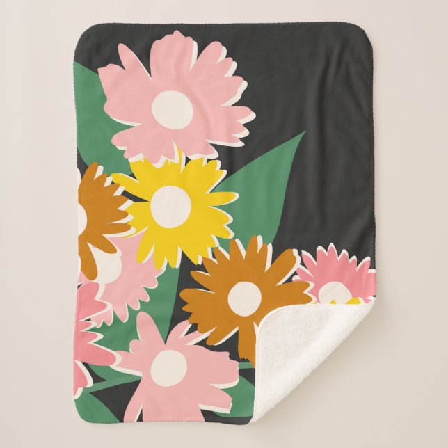 Manta Sherpa Daisy Delight (Anverso)