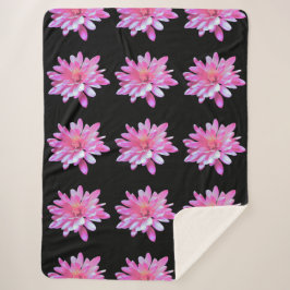Manta Sherpa Daisy rosa, foto floral