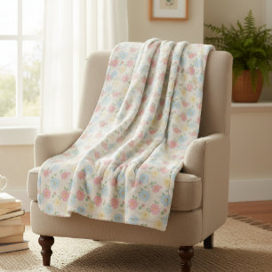 Manta Sherpa Daisy  Swaddle Blanket, Baby Blanket, Floral