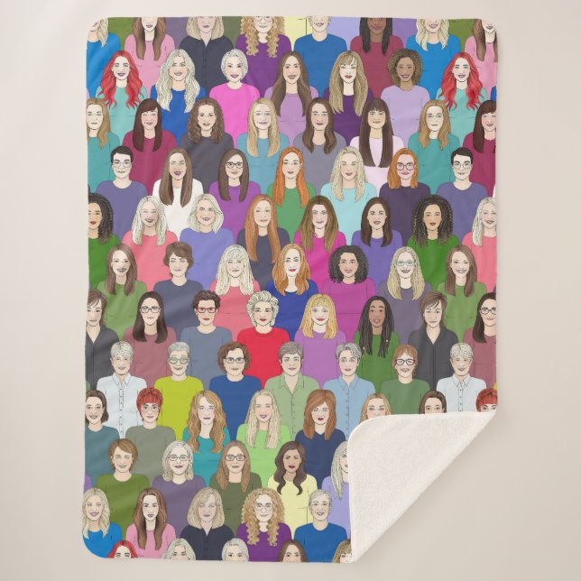 Manta Sherpa damas y feministas (Anverso)