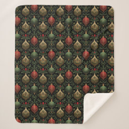 Manta Sherpa Damask festivo 
