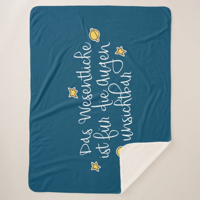 Manta Sherpa Das Wesentliche ist für die Augen unsichtbar (Anverso)