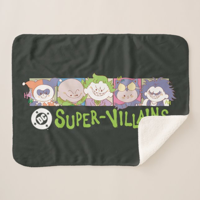 Manta Sherpa DC Super-Villains Cartoon Lineup (Anverso (horizontal))