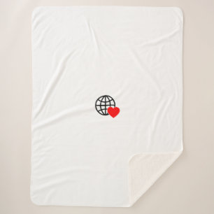 Manta Sherpa de Amor Global Personalizada