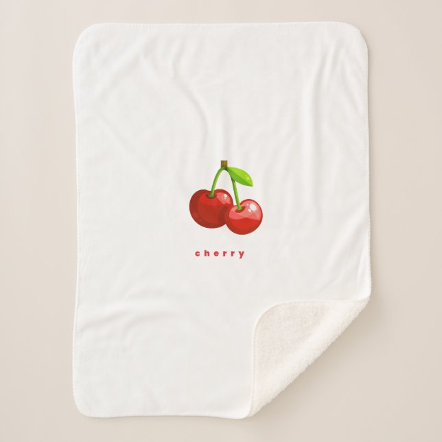 manta Sherpa de cereza (Anverso)