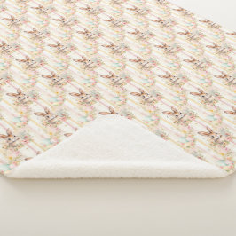Manta Sherpa de conejito de Pascua lindo