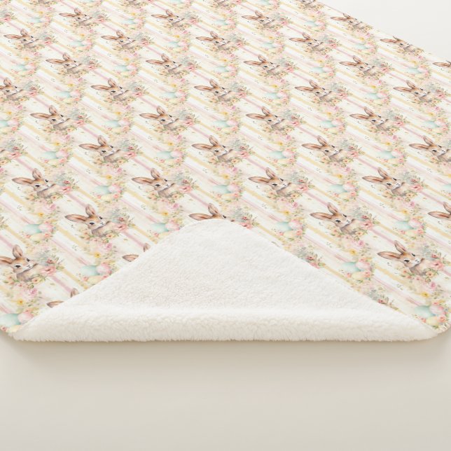 Manta Sherpa de conejito de Pascua lindo (3/4)
