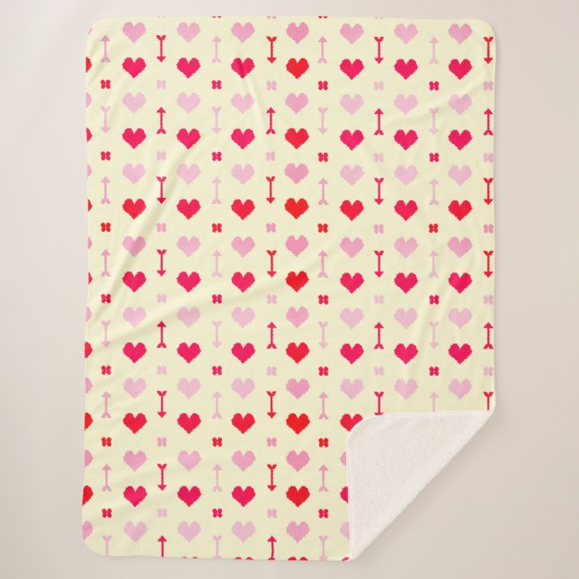Manta Sherpa de Flechas y Flores de Amor (Anverso)