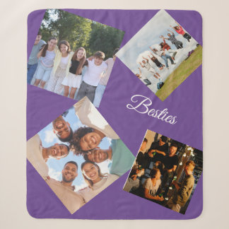 Manta Sherpa de Foto de Mejores Amigos Personaliza