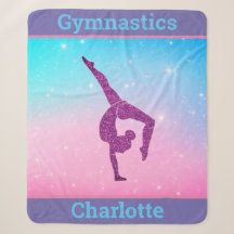 Manta Sherpa de Gimnasia Pastel Sparkle