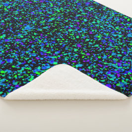 Manta Sherpa de mancha azul
