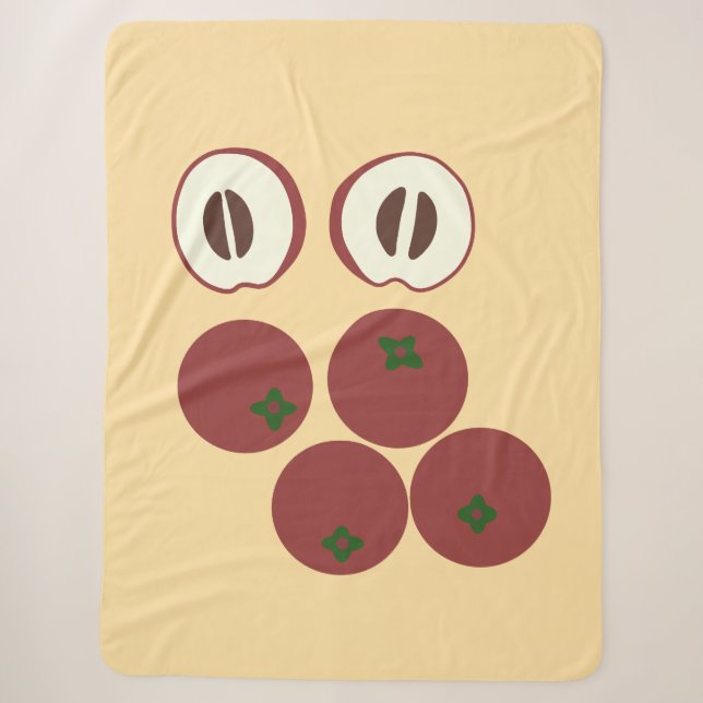 Manta Sherpa de Manzana de Terciopelo (Anverso)