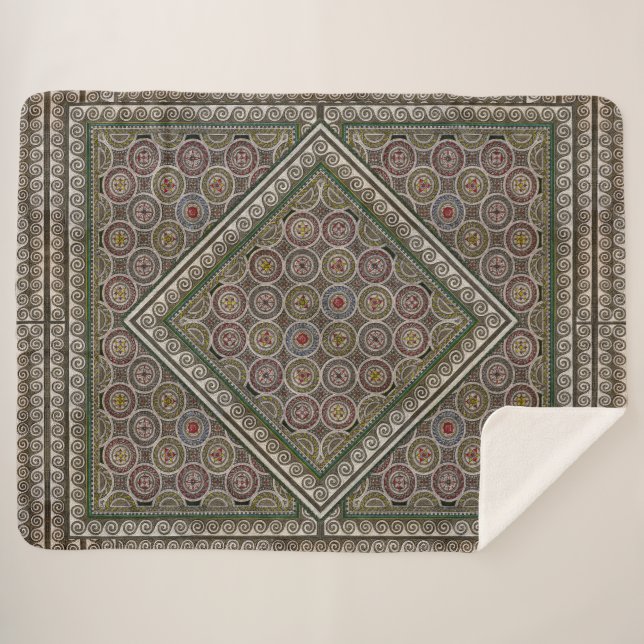 Manta Sherpa de Mosaico Antiguo (Anverso (horizontal))