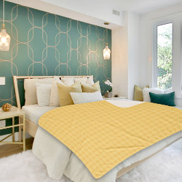 Manta Sherpa de Patrón Octagonal Amarillo