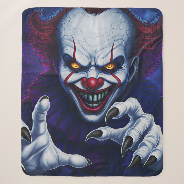 Manta Sherpa de Payaso Espantoso (Anverso)