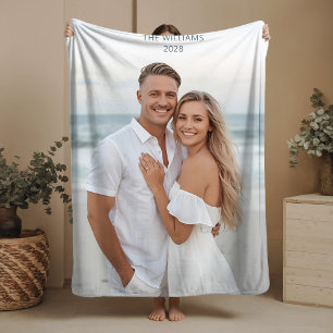 Manta Sherpa de Regalo de Compromiso Personalizada