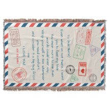 Manta Sherpa de texto personalizado – Te Amamos