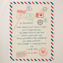 Manta Sherpa de Texto Personalizado – Te Amamos
