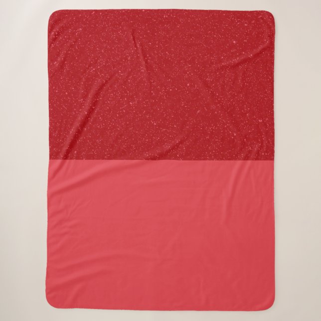 Manta Sherpa de Tomate Rojo Dos Tonos (Horizontal) (Anverso)