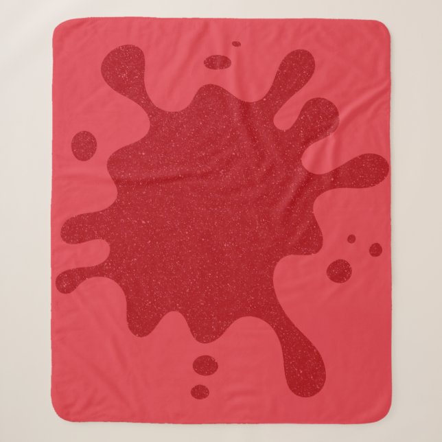 Manta Sherpa de Tomate Rojo Splash – Personalizabl (Anverso)