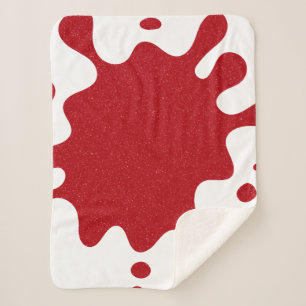 Manta Sherpa de Tomate Rojo y Blanco Personalizada