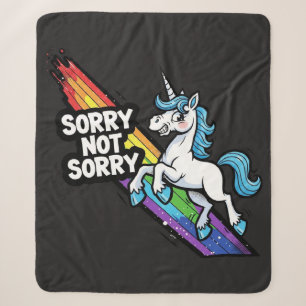 Manta Sherpa de Unicornio Lo Siento No Lo Siento