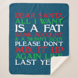 Manta Sherpa Dear Santa
