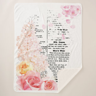 Manta Sherpa Declaración floral